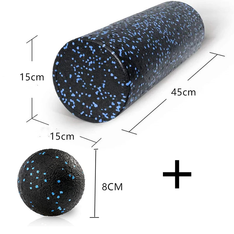 45Cm Yoga Column Fitness Balls Set EPP High Density Foam Roller Deep Tissue Massage Pilates Body Muscle Release Exercises