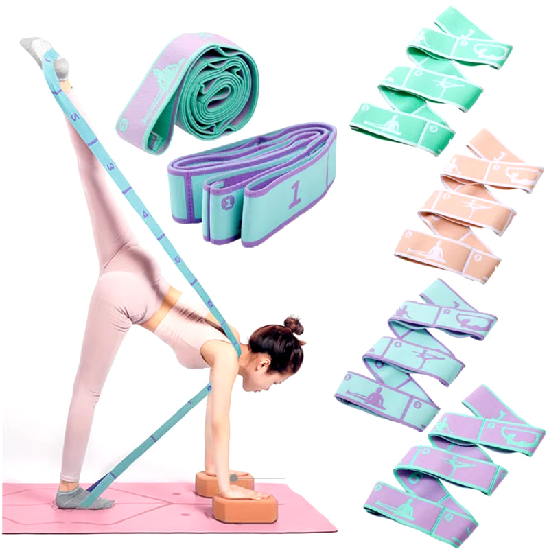 Slimming Resistance Band Yoga Auxiliary Stretching Belt Adult Latin Training Elastic Bands Beginner Pilates Multi-Functional Hot